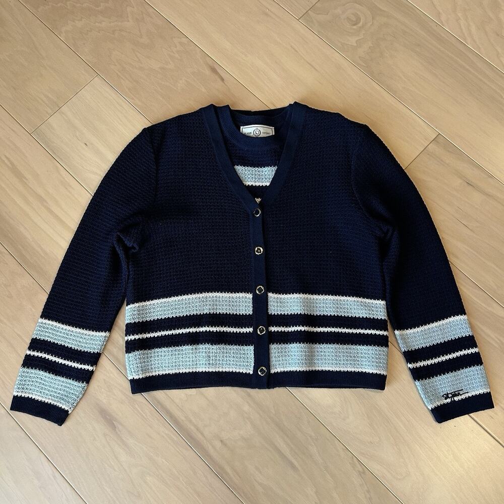 St. John Sport 2Pc Knit Cardigan & Shirt Set Women’s Small